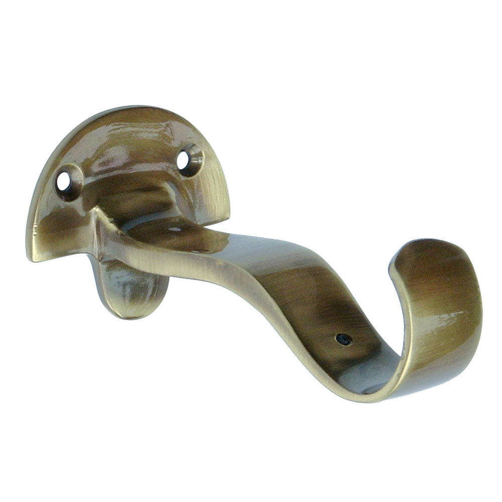 Hallis Museum Recess Bracket in Antique Brass