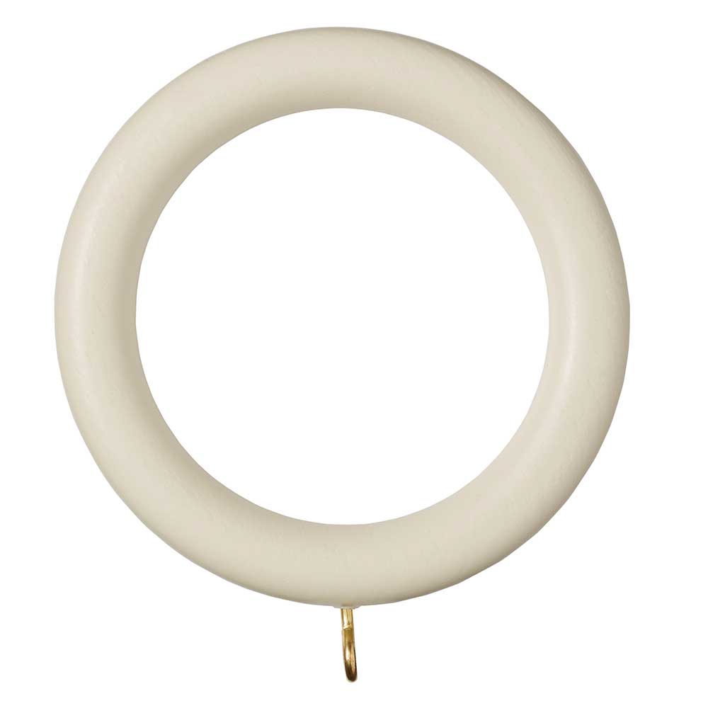 Hallis Museum Curtain Pole Rings in Antique White