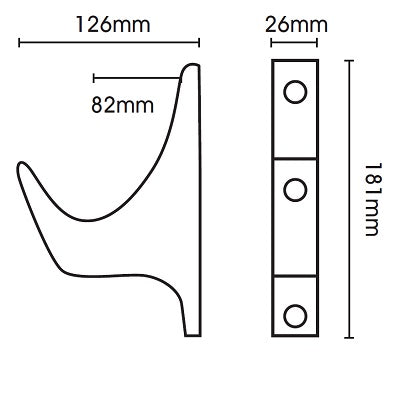 Hallis Modern Country Architrave Bracket in Brushed Cream