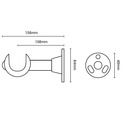 Hallis Modern Country Cup Bracket in Dark Oak