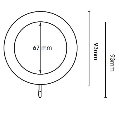 Hallis Modern Country Curtain Pole Rings in Dark Oak