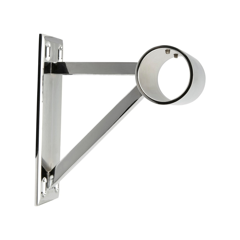 Hallis Neo End Bracket in Chrome Effect