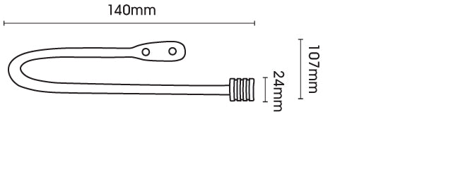 Hallis Neo Stud Holdbacks in Chrome Effect