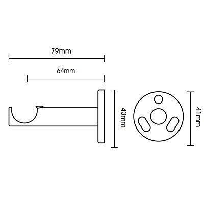 Hallis Neo Metal Bracket in Stainless Steel Effect
