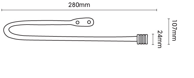 Hallis Neo Extended Stud Holdbacks in Chrome Effect