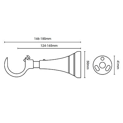 Hallis Neo Cup Bracket in Stainless Steel Effect