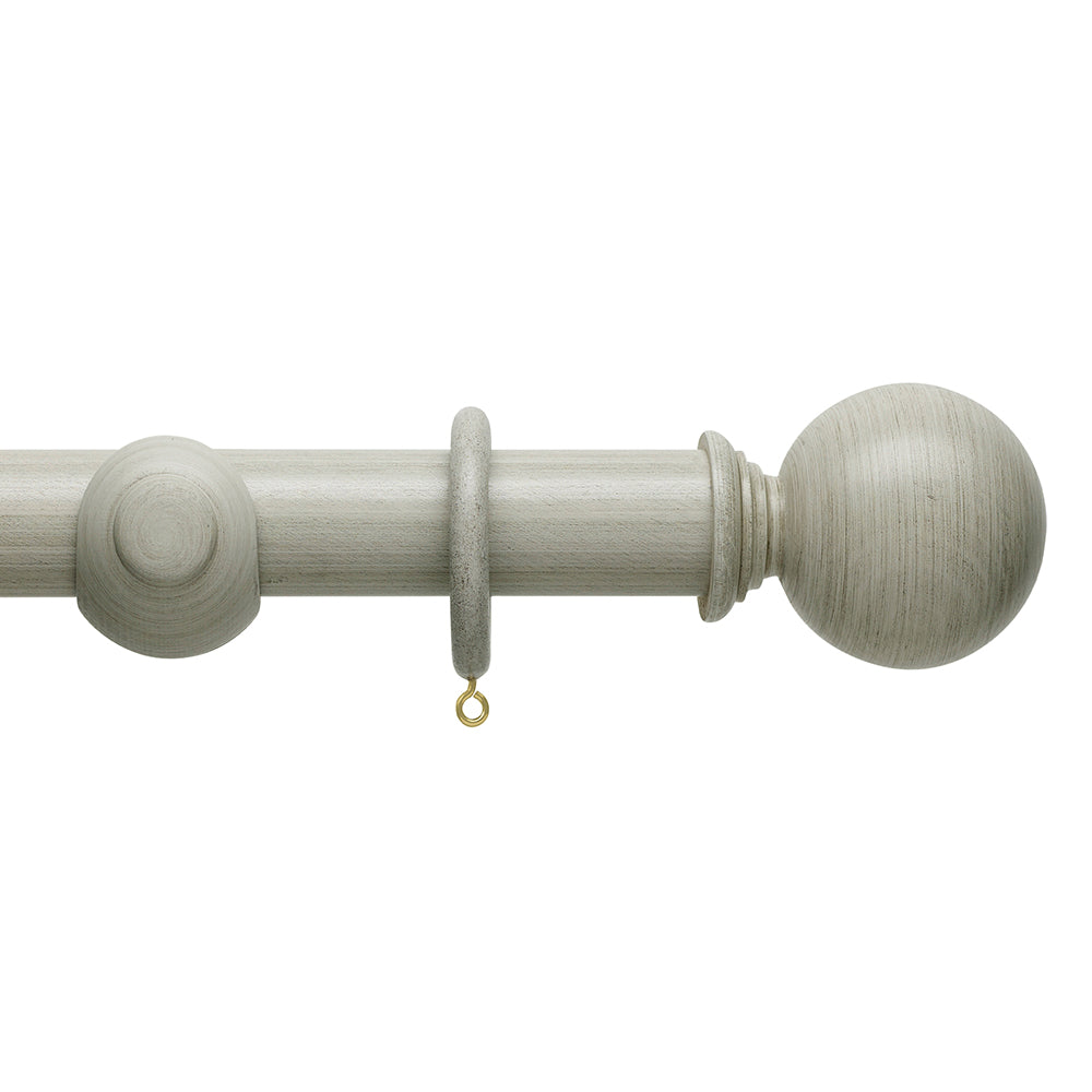 Hallis Origins Ball Curtain Pole Set in Flint Grey