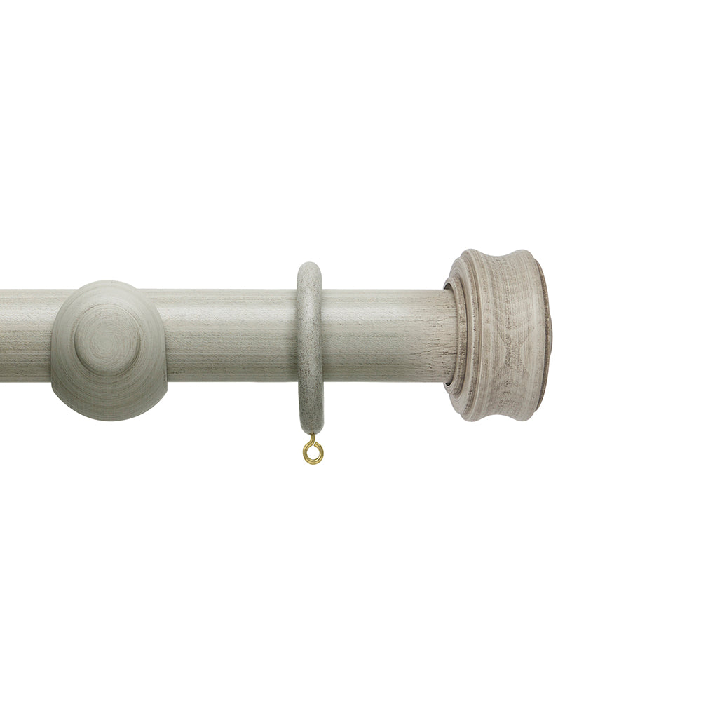 Hallis Origins Disc Curtain Pole Set in Flint Grey