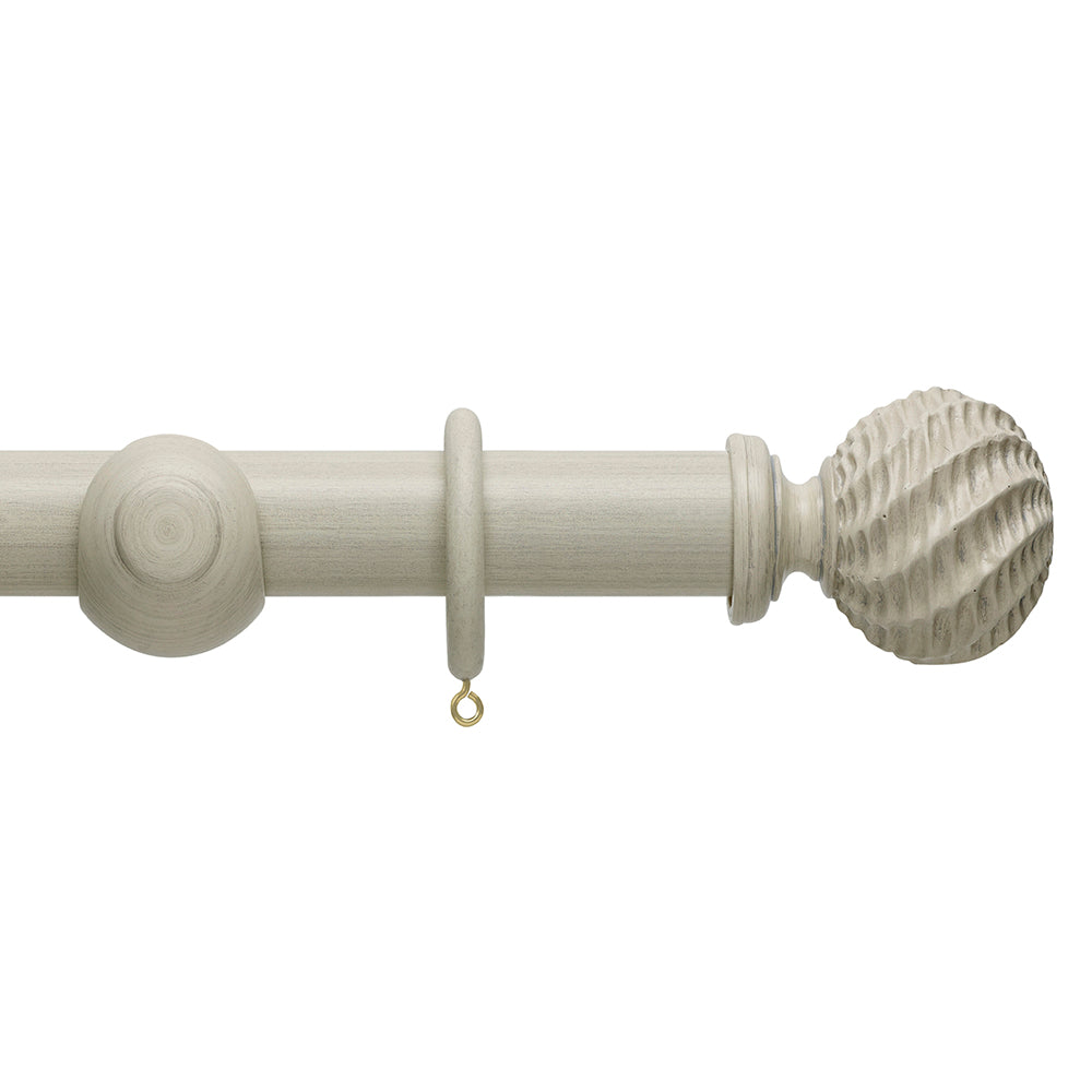 Hallis Origins Ammonite Curtain Pole Set in Limestone