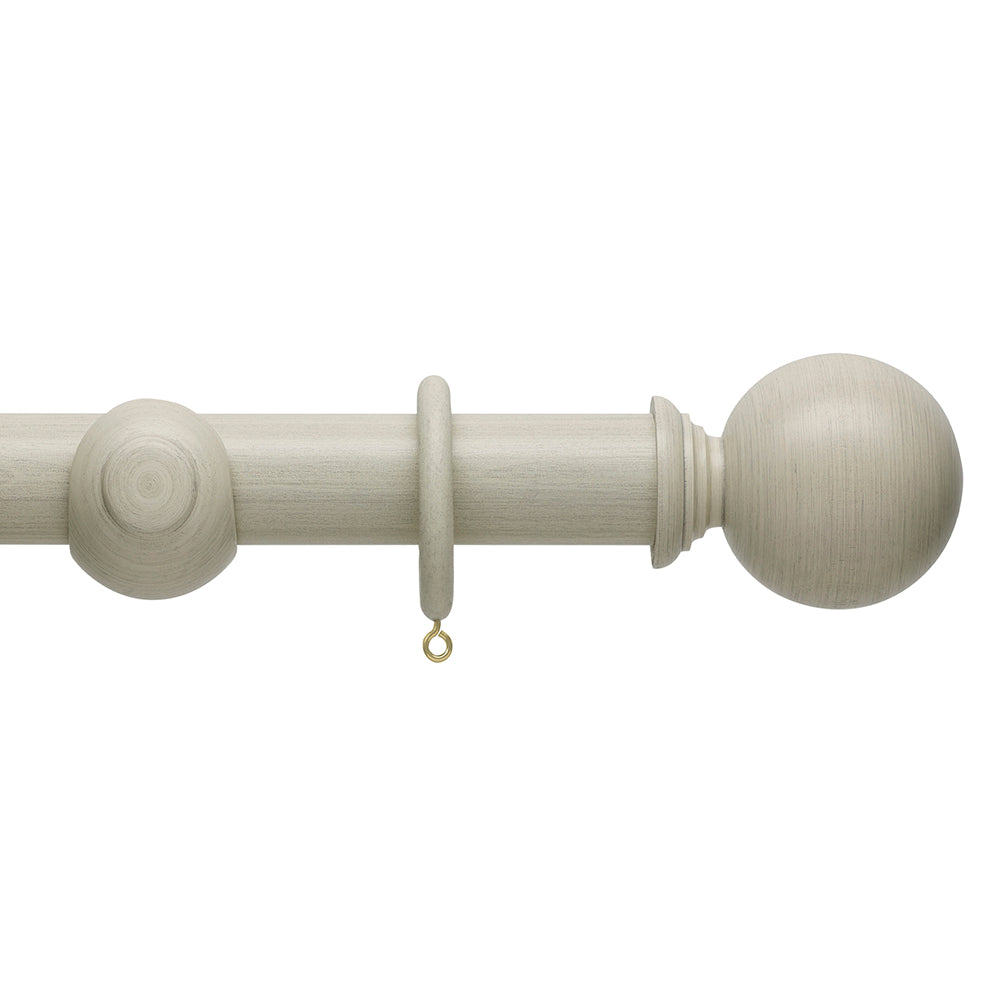 Hallis Origins Ball Curtain Pole Set in Limestone