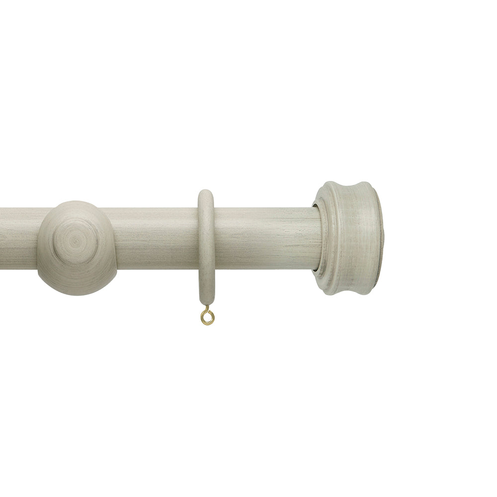 Hallis Origins Disc Curtain Pole Set in Limestone