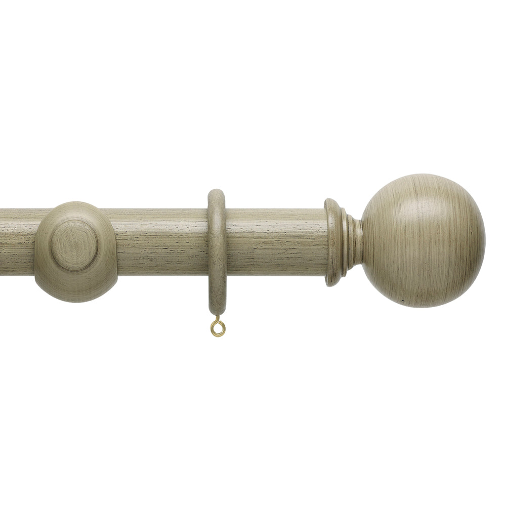 Hallis Origins Ball Curtain Pole Set in Millstone Grey