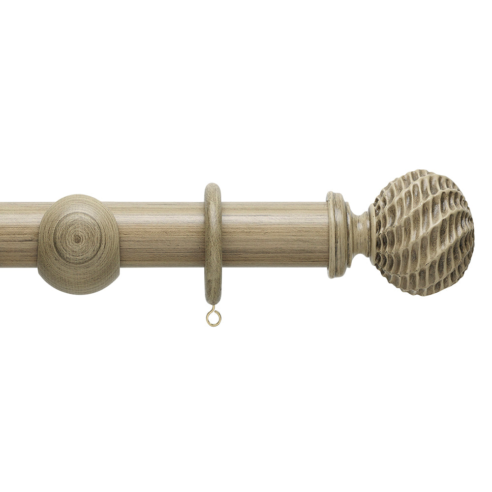 Hallis Origins Ammonite Curtain Pole Set in Quarry Stone