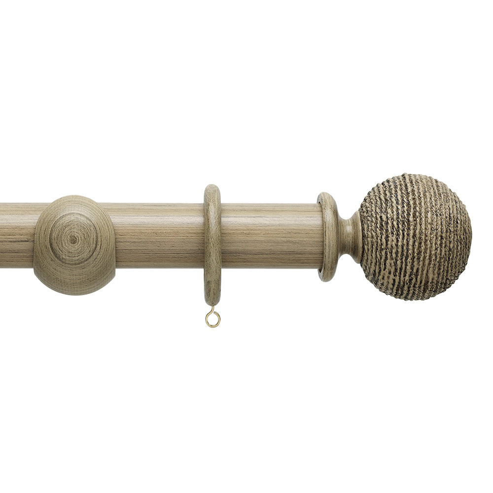 Hallis Origins Twine Curtain Pole Set in Quarry Stone