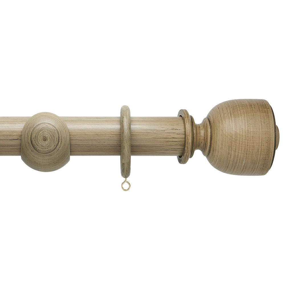 Hallis Origins Tulip Urn Curtain Pole Set in Quarry Stone