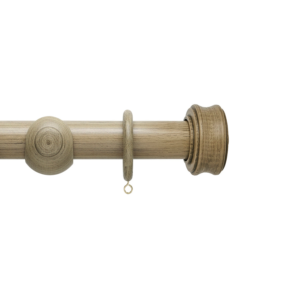 Hallis Origins Disc Curtain Pole Set in Quarry Stone