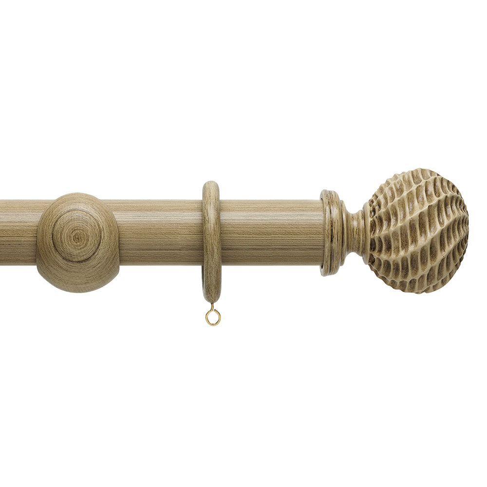 Hallis Origins Ammonite Curtain Pole Set in Shale