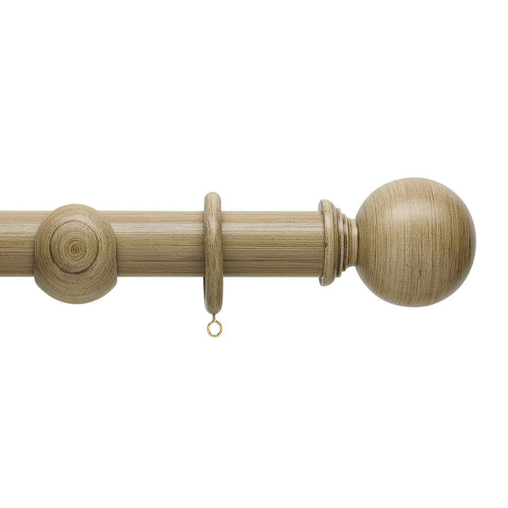 Hallis Origins Ball Curtain Pole Set in Shale