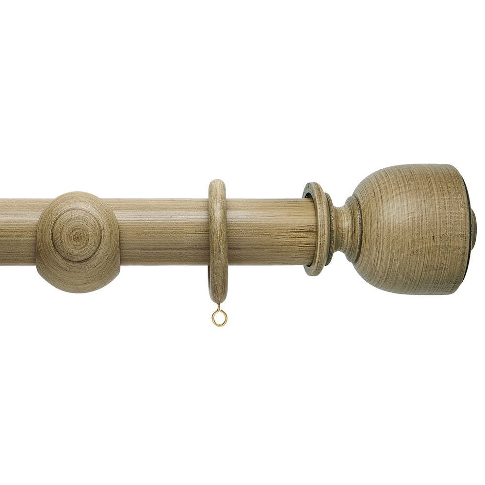 Hallis Origins Tulip Urn Curtain Pole Set in Shale