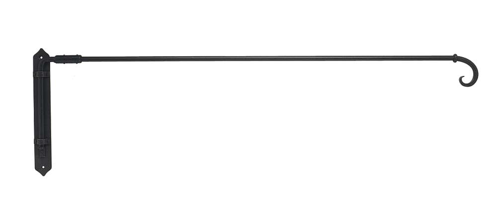 Hallis Artisan 12mm Curl Black Wrought Iron Portiere Rod 100cm