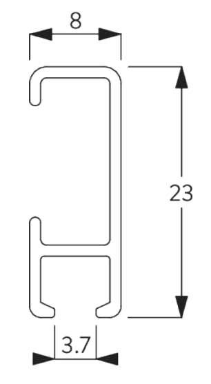 Silent Gliss 1080 Curtain Track in Matt White