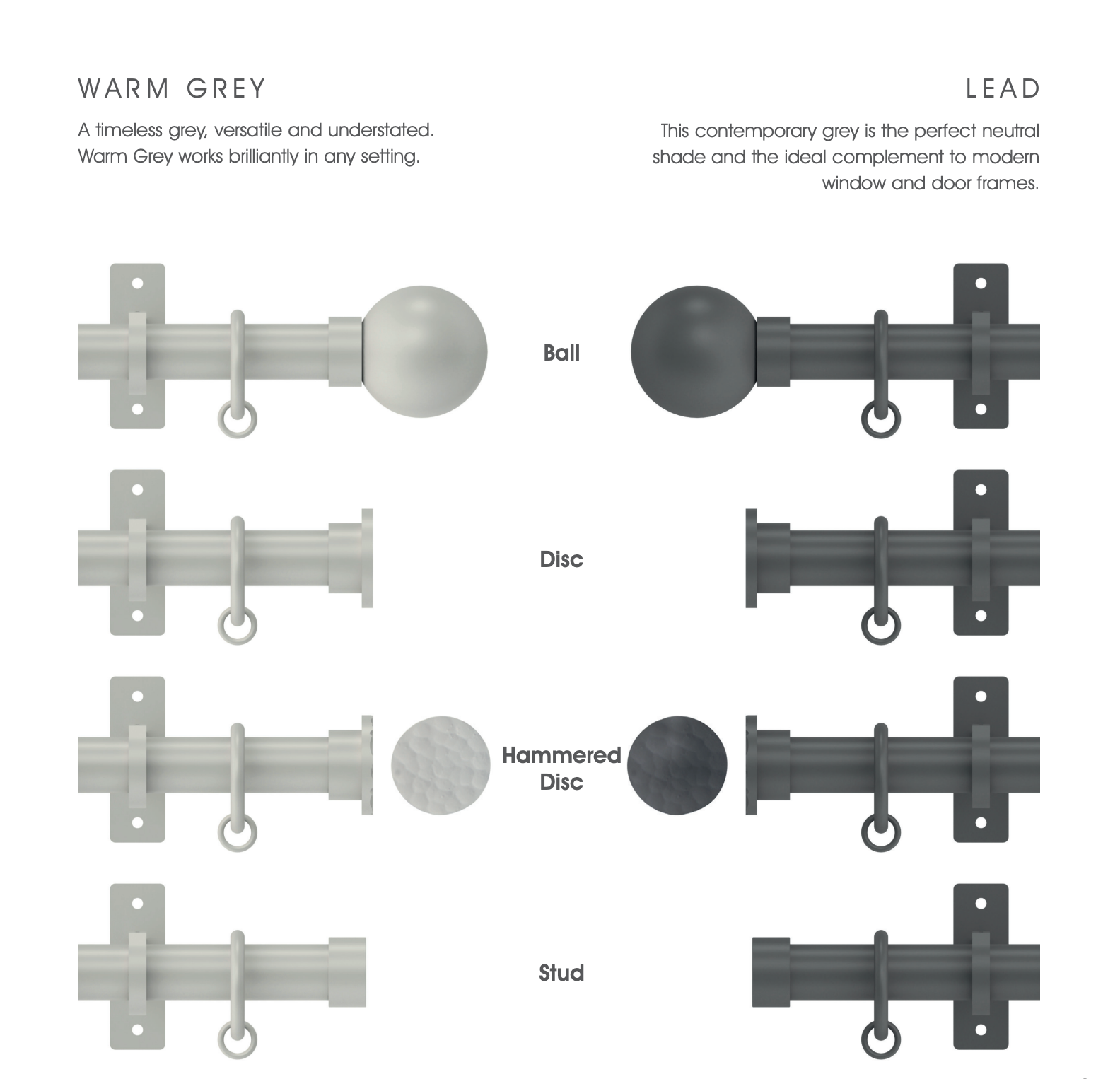 Hallis Arc 25mm/25mm Double Curtain Pole Set