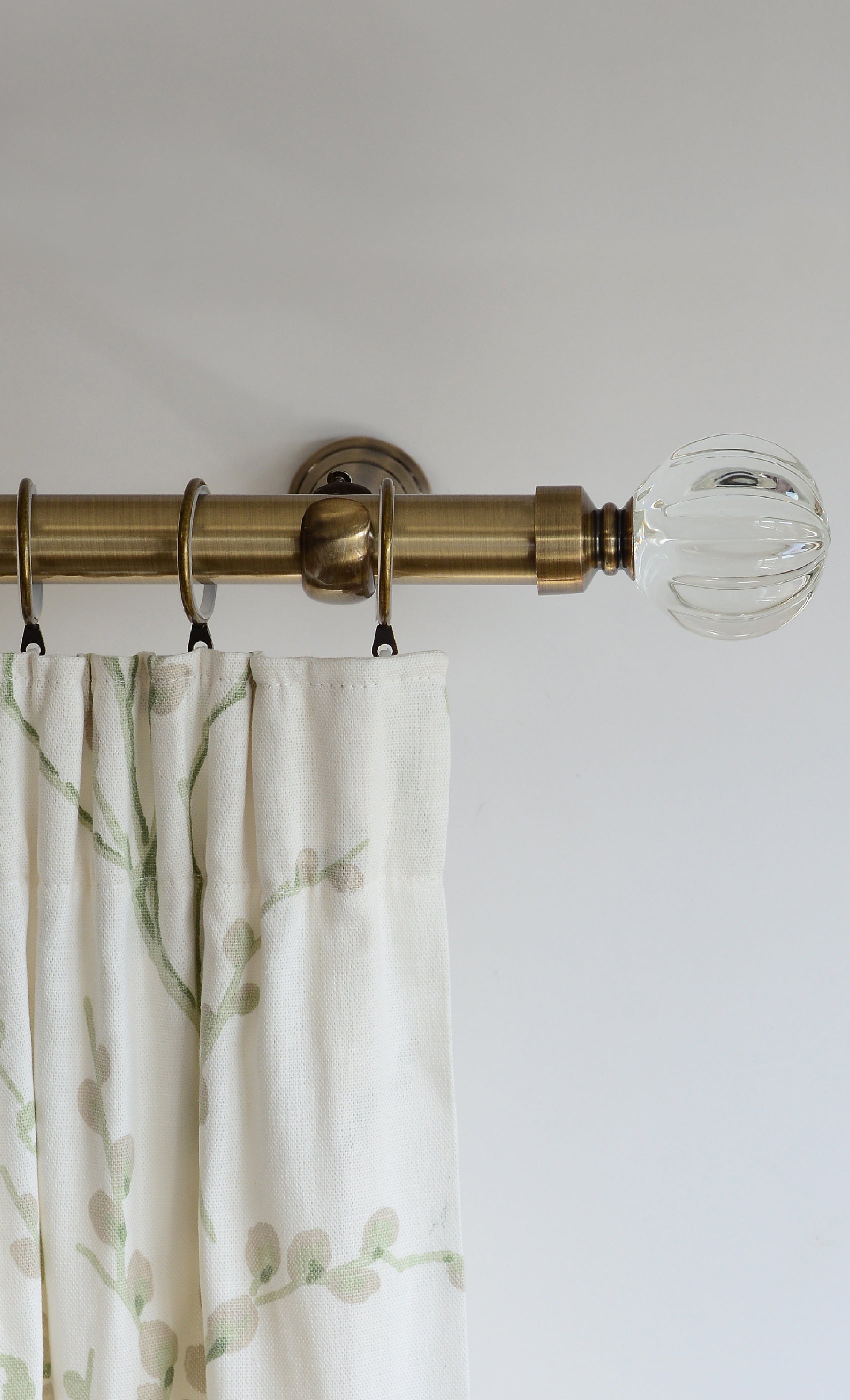 Laura Ashley Vivien Curtain Pole Set in Antique Brass