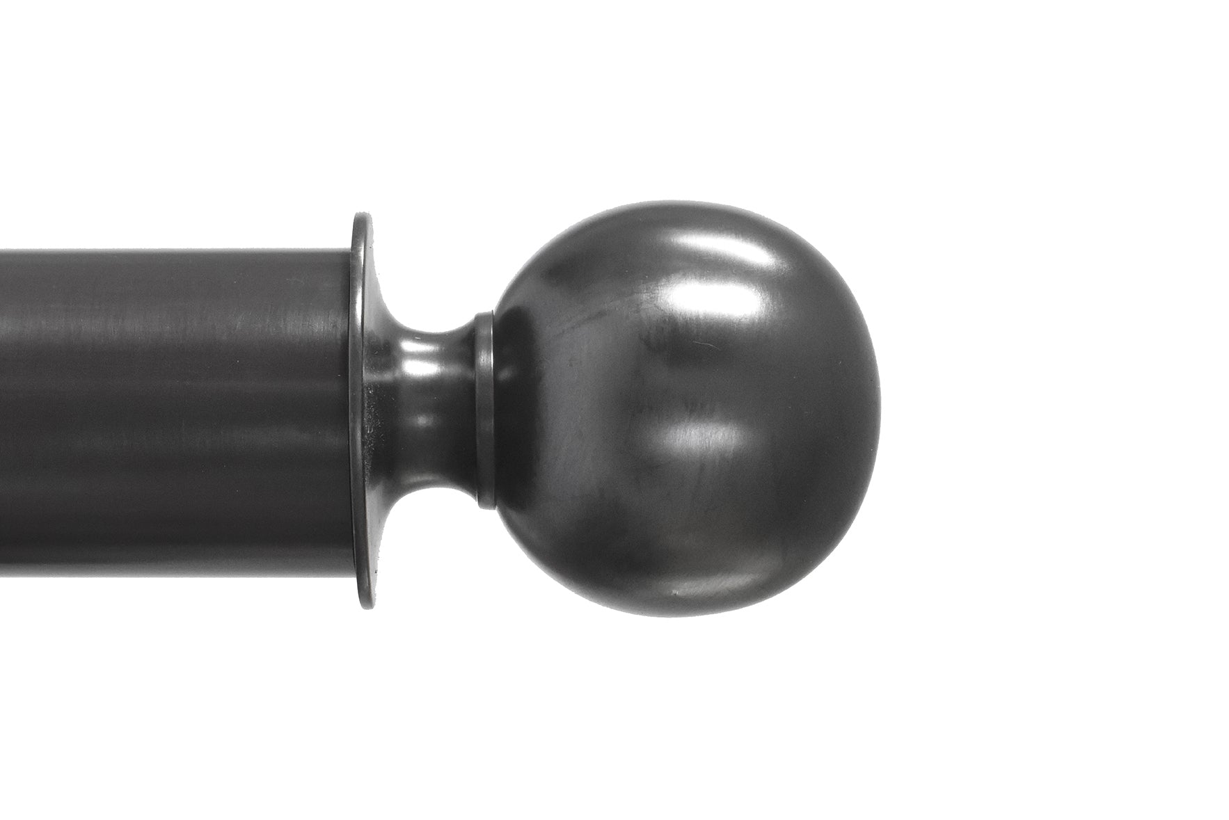 Tillys Classic Plain Ball Finial Curtain Pole Set in Gunmetal