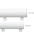 Silent Gliss Metropole Double Pole (23mm + 30mm) in White