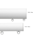 Silent Gliss Metropole Double Pole (30mm + 50mm) in White