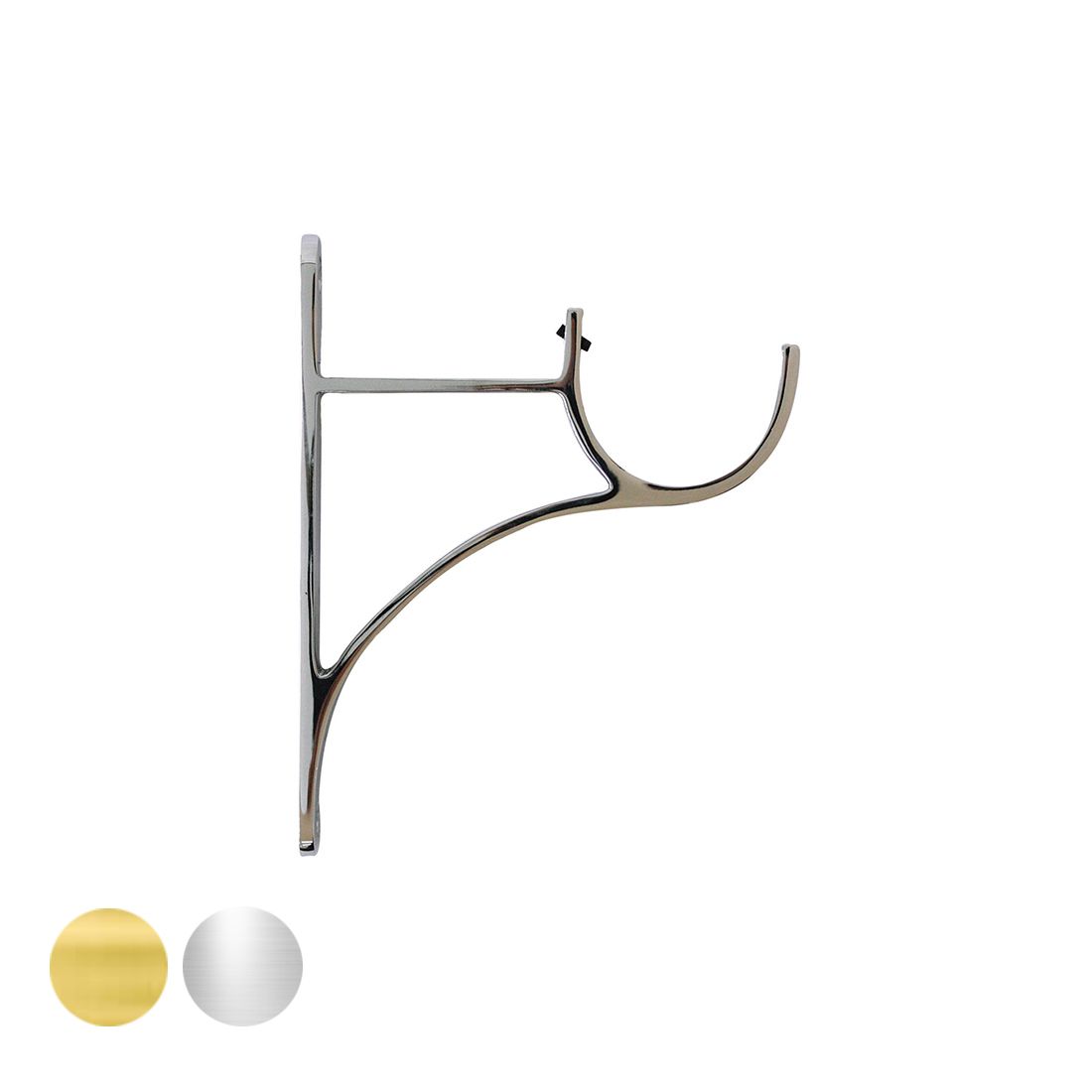 Jones Interiors End Bracket in Chrome (For Hardwick & Seychelles Collections)
