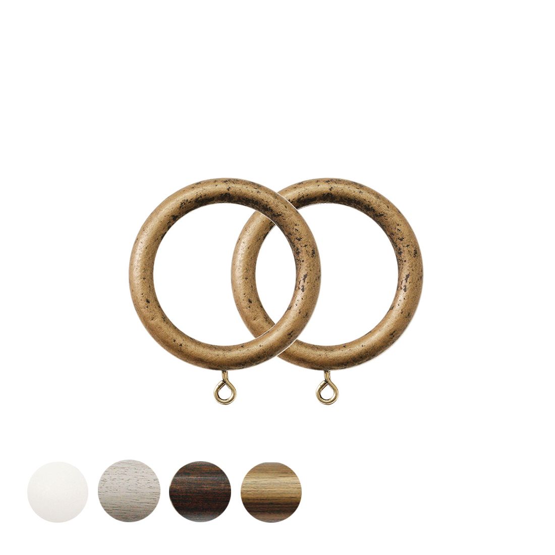 Jones Interiors Hardwick Curtain Pole Ring in Antique Gold