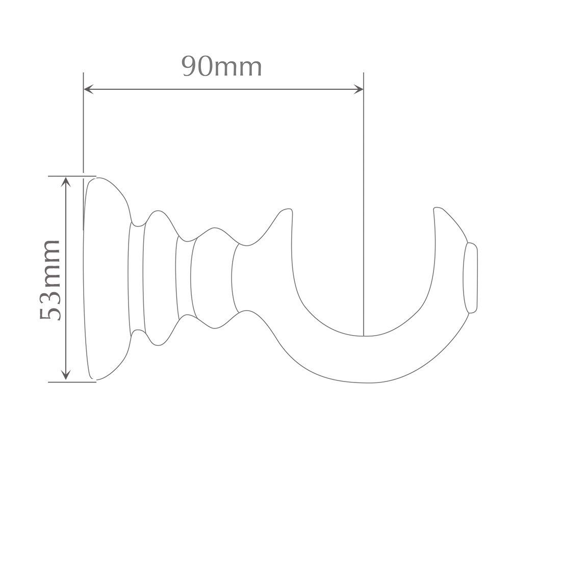 Jones Interiors Cathedral Bracket in Putty