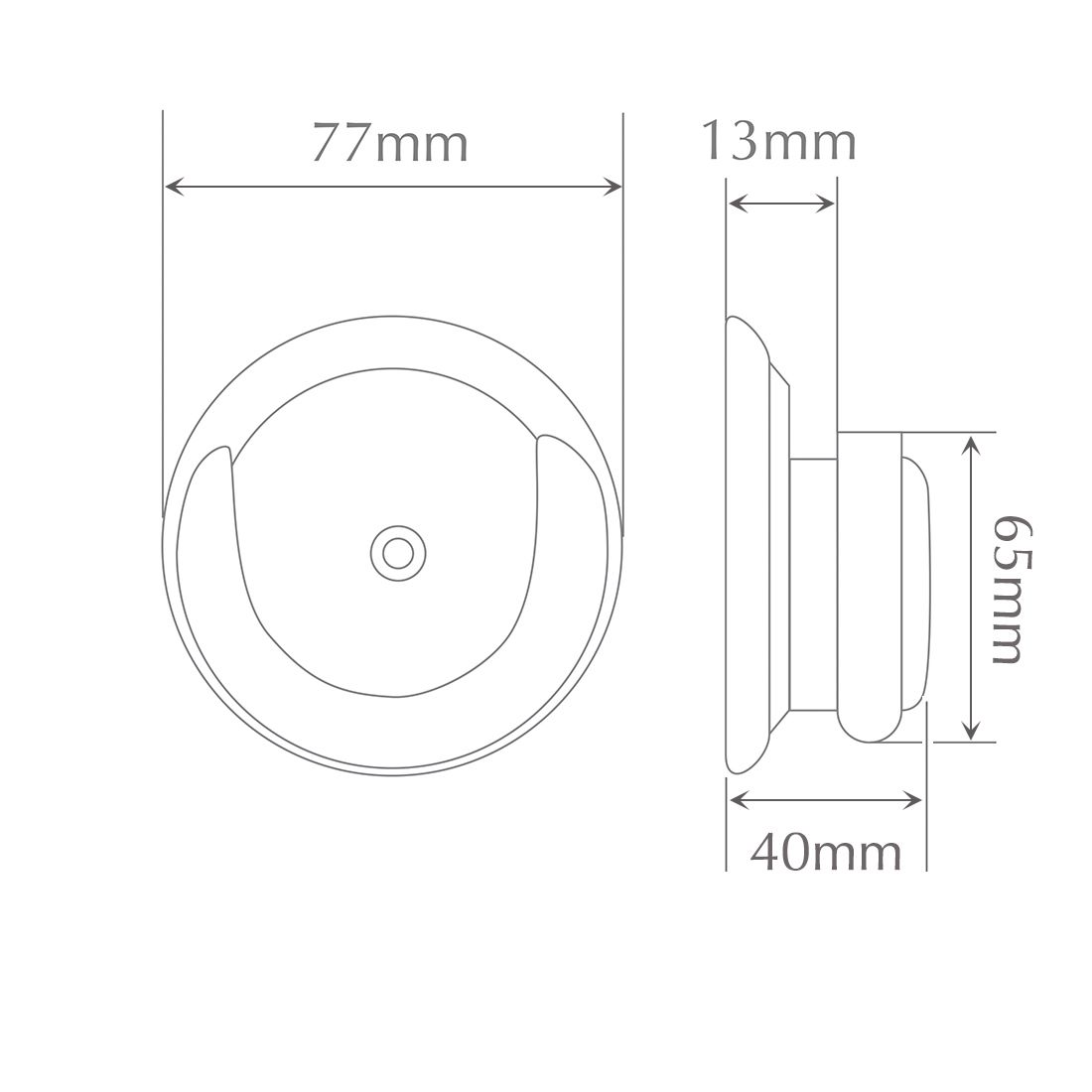 Jones Interiors Cathedral Recess Bracket in Putty