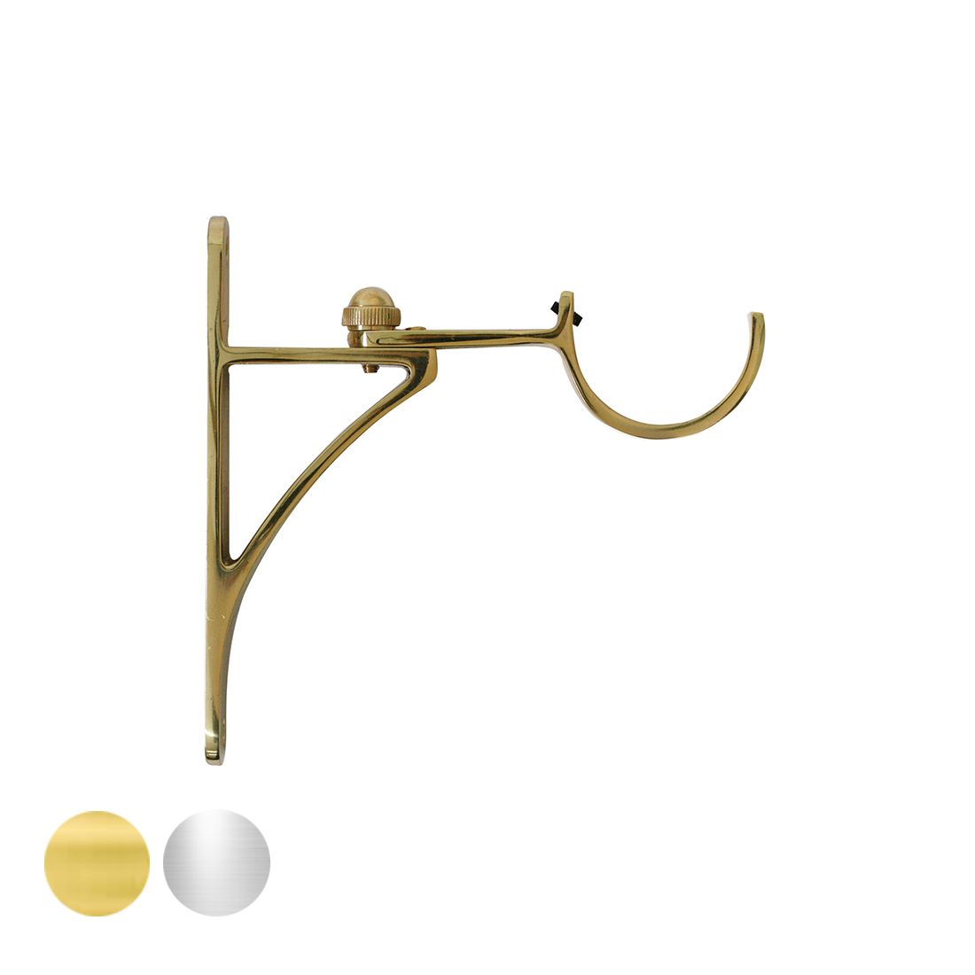 Jones Interiors Adjustable End Bracket in Brass (For Florentine, Estate &amp; Oakham Ranges)