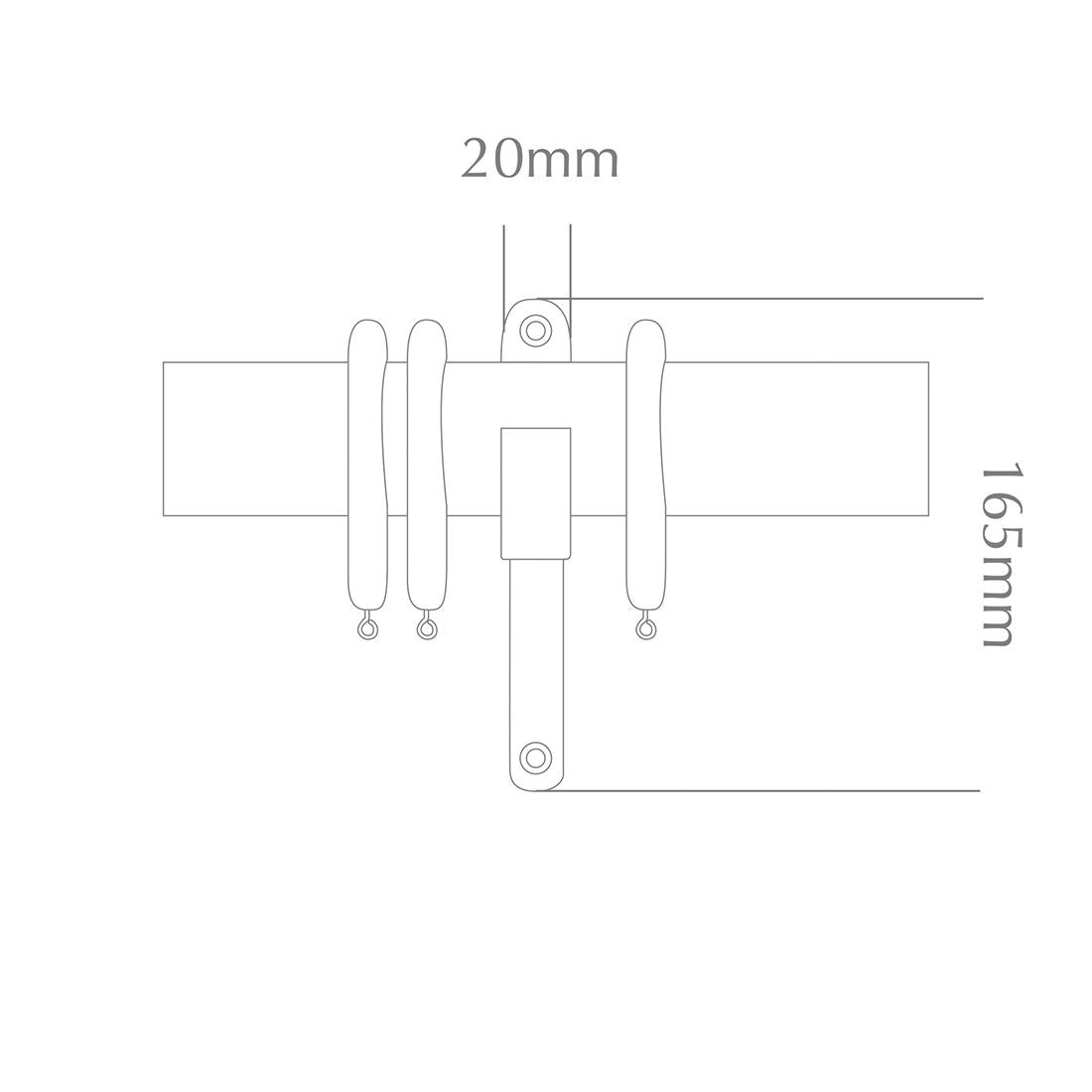 Jones Interiors End Bracket in Brass (For Florentine, Estate & Oakham Ranges)