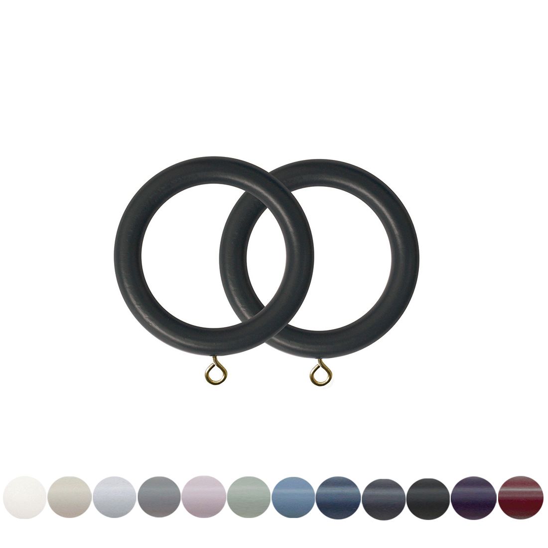 Jones Interiors Estate Curtain Pole Ring in Charcoal