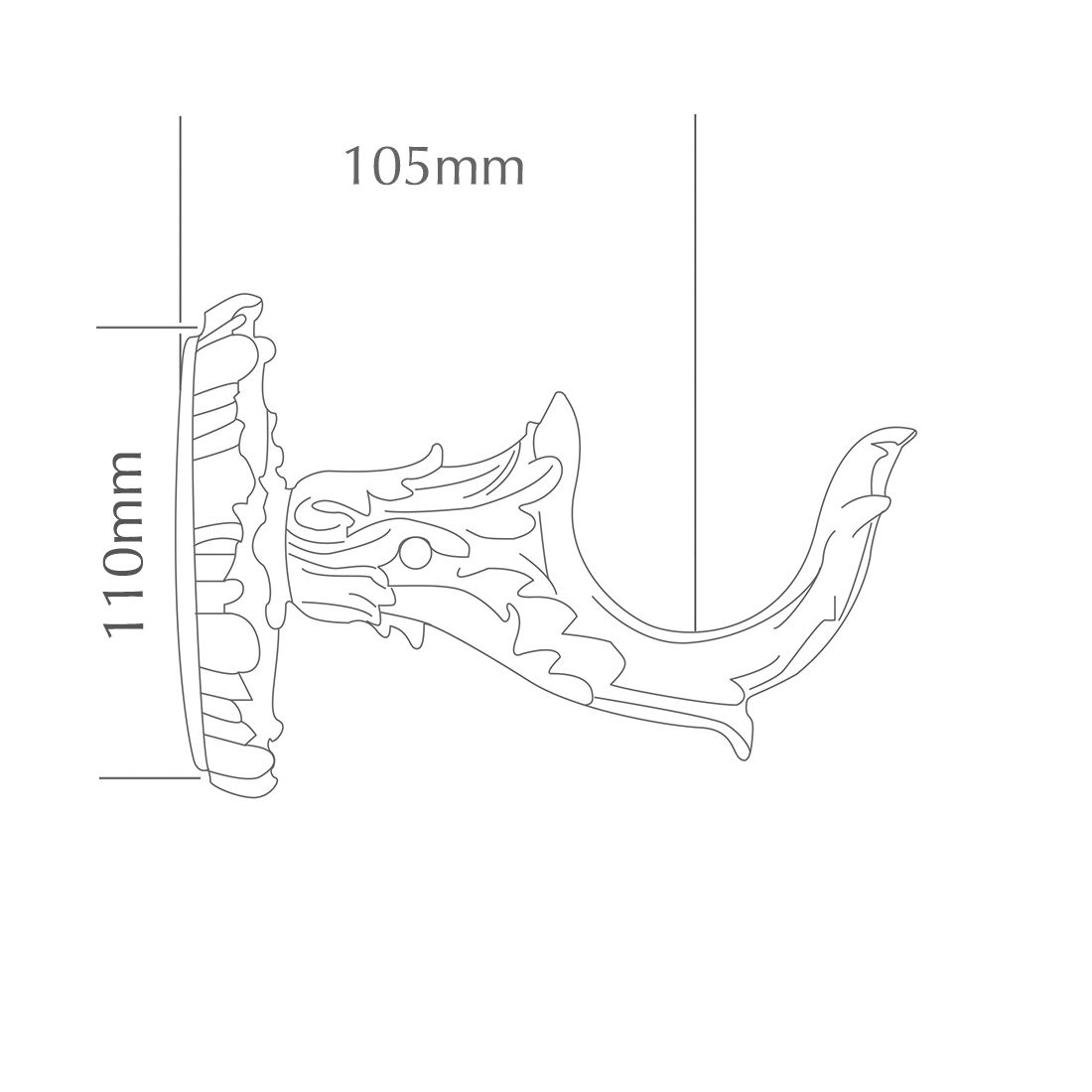 Jones Interiors Florentine Acanthus Bracket in Antique Gold