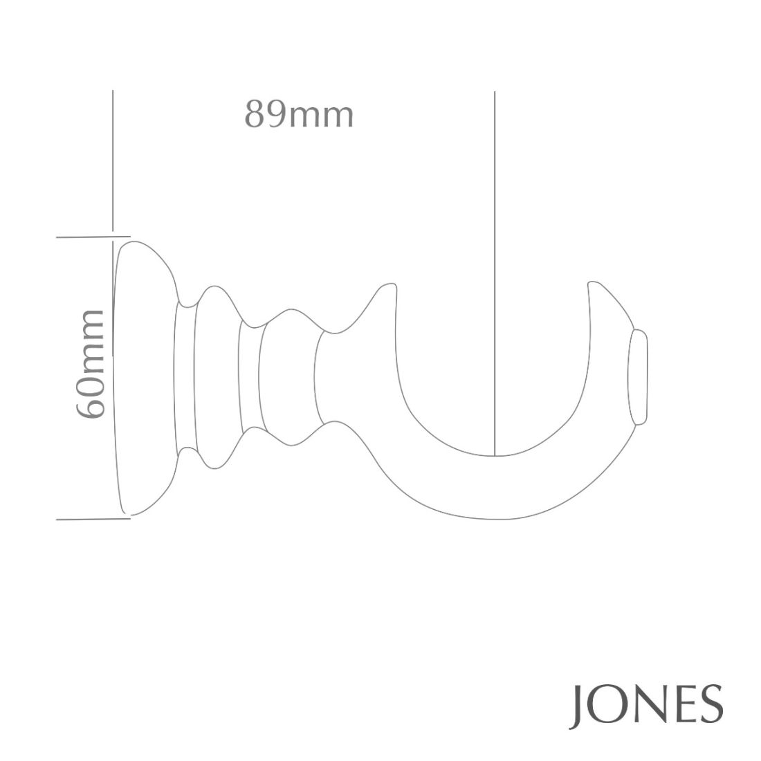 Jones Interiors Seychelles Bracket in Cotton