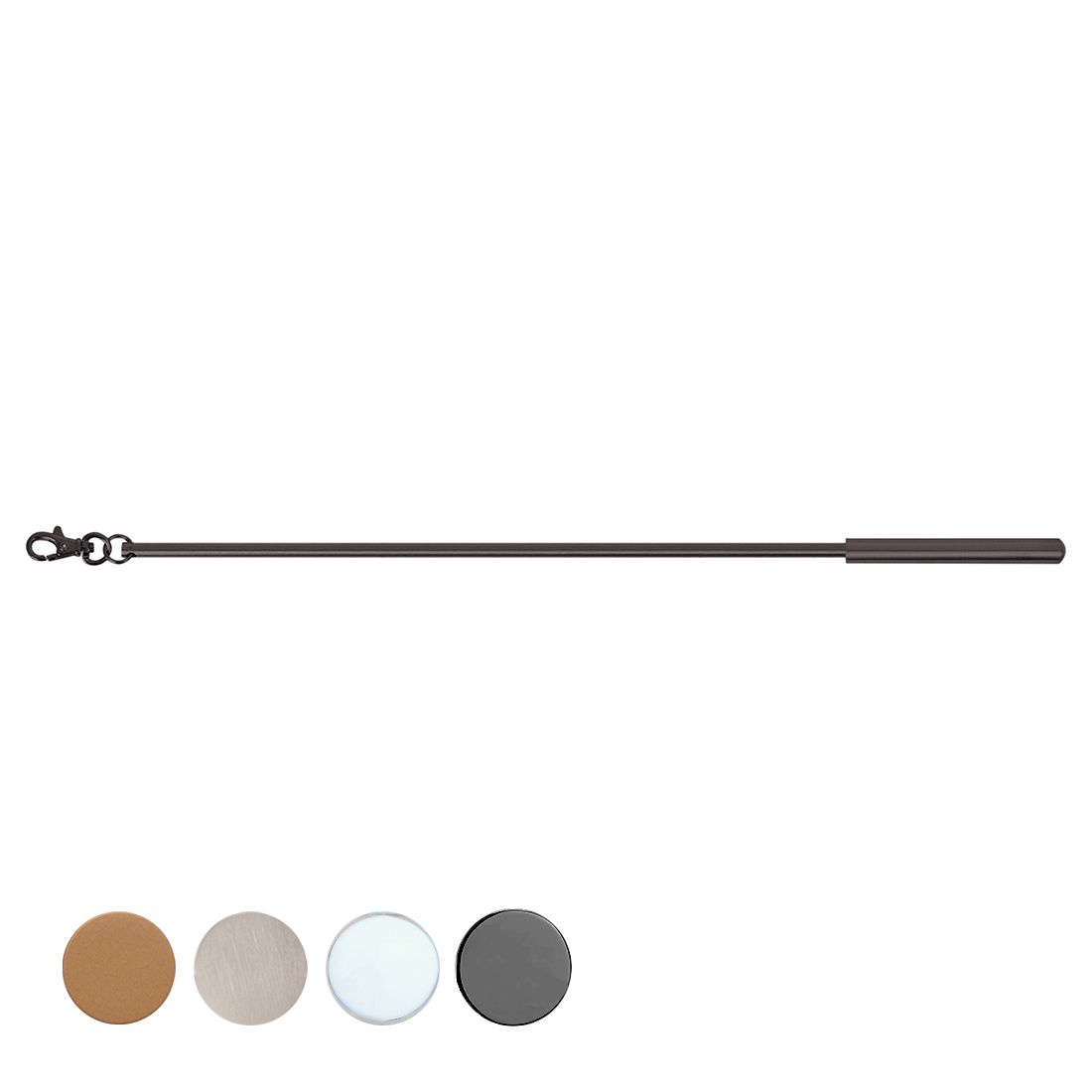 Jones Interiors 75cm Metal Curtain Draw Rods in Black Nickel