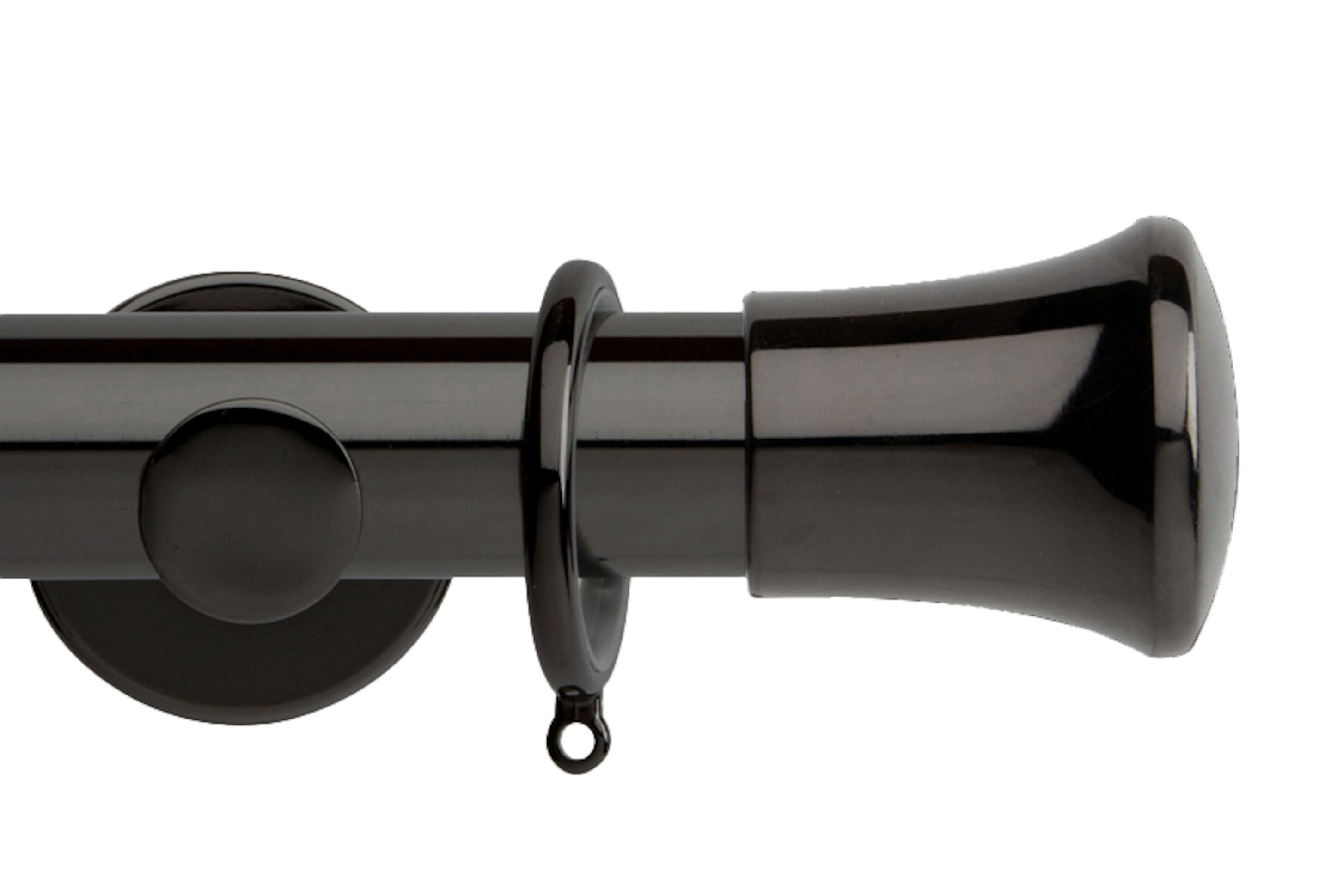Hallis Neo Black Nickel Trumpet Curtain Pole Set