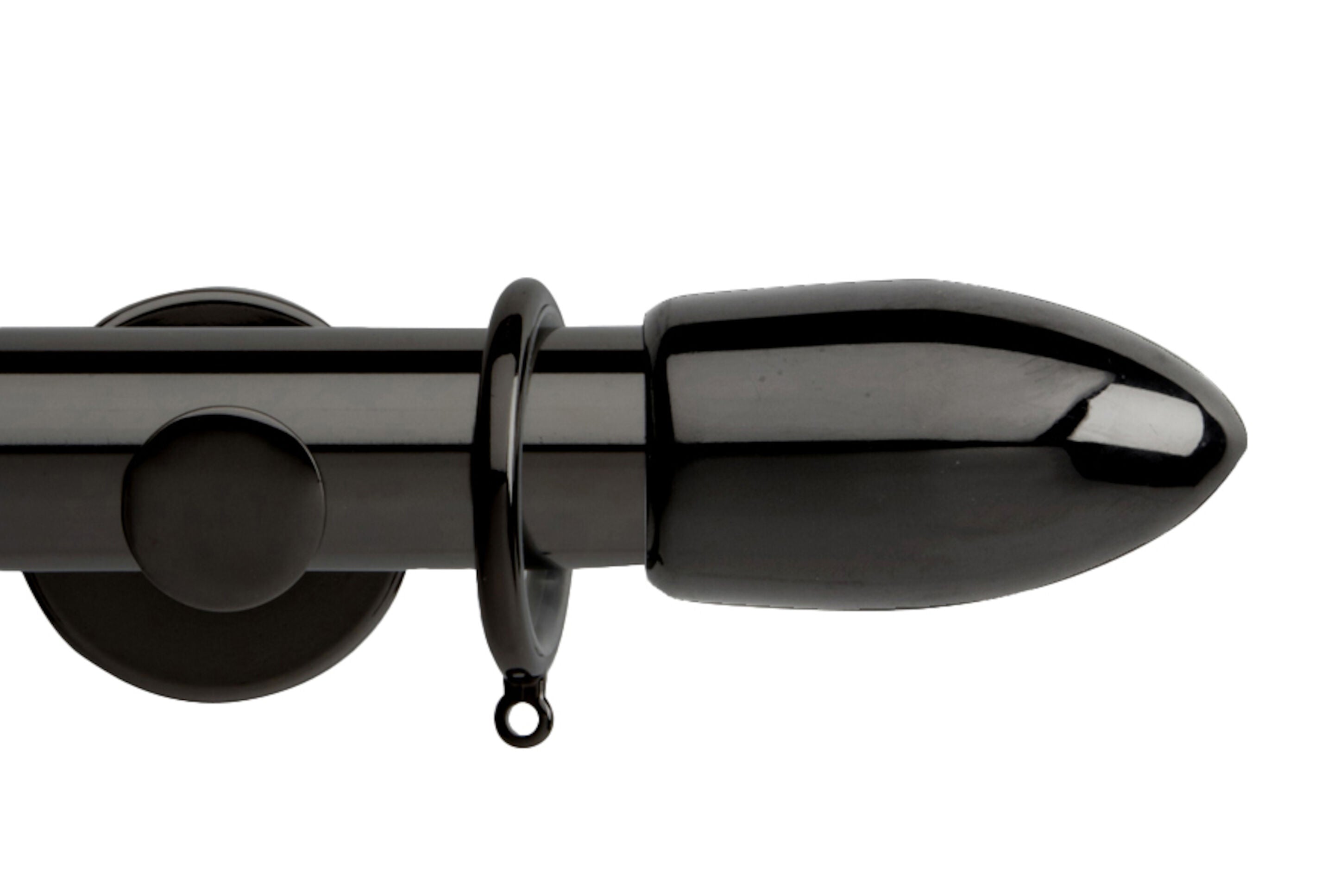 Hallis Neo Black Nickel Bullet Curtain Pole Set