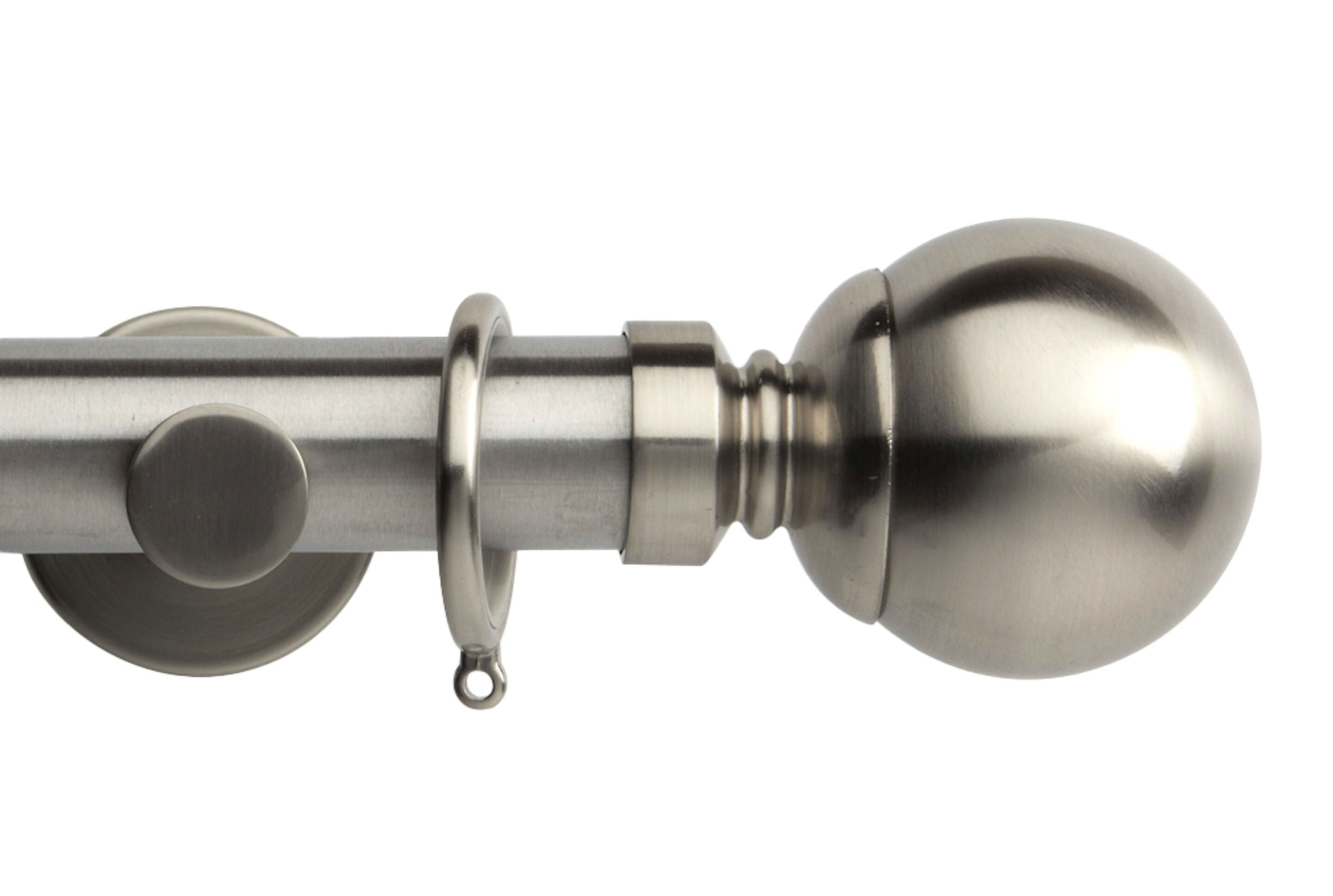 Hallis Neo Stainless Steel Effect Ball Curtain Pole Set