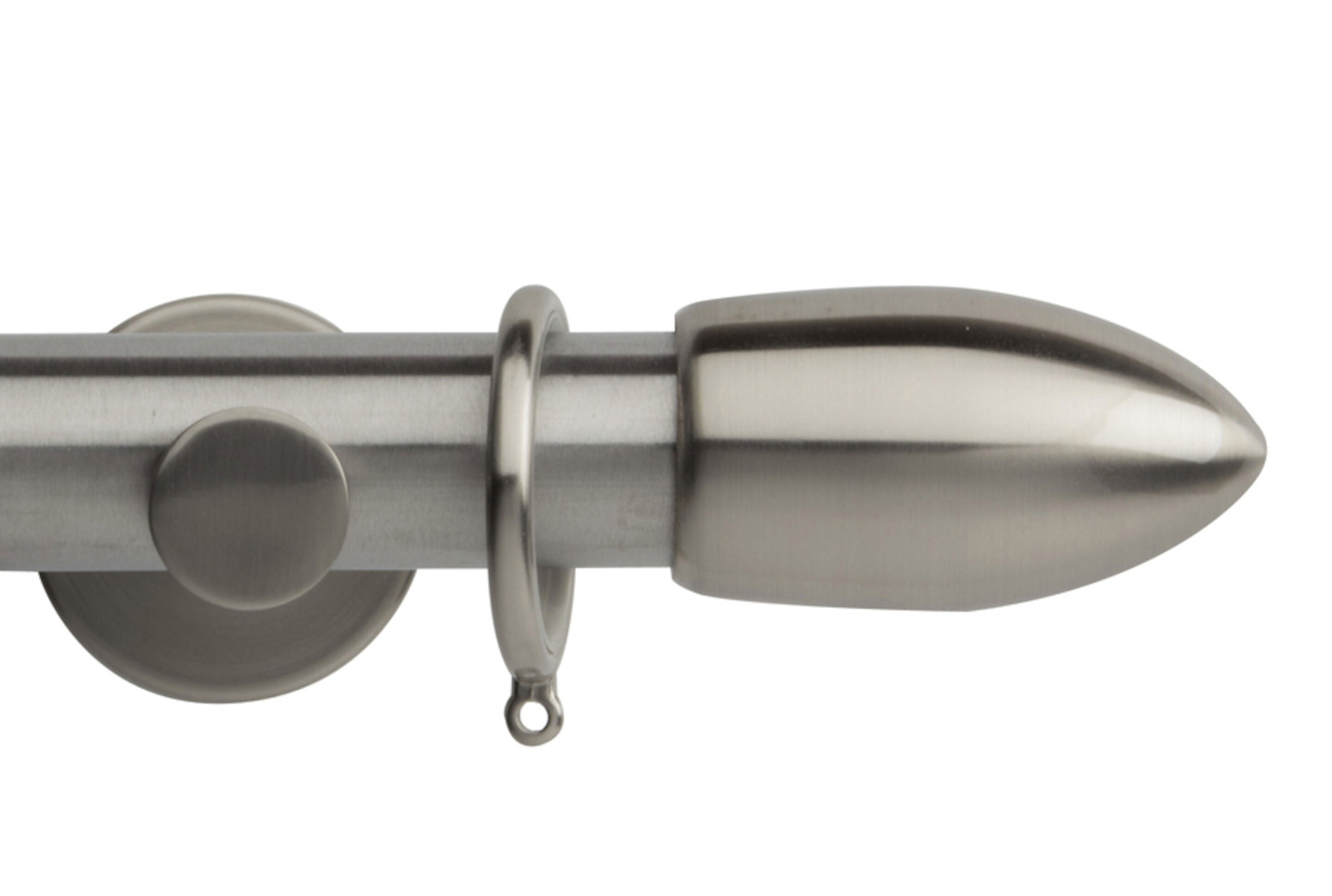 Hallis Neo Stainless Steel Effect Bullet Curtain Pole Set