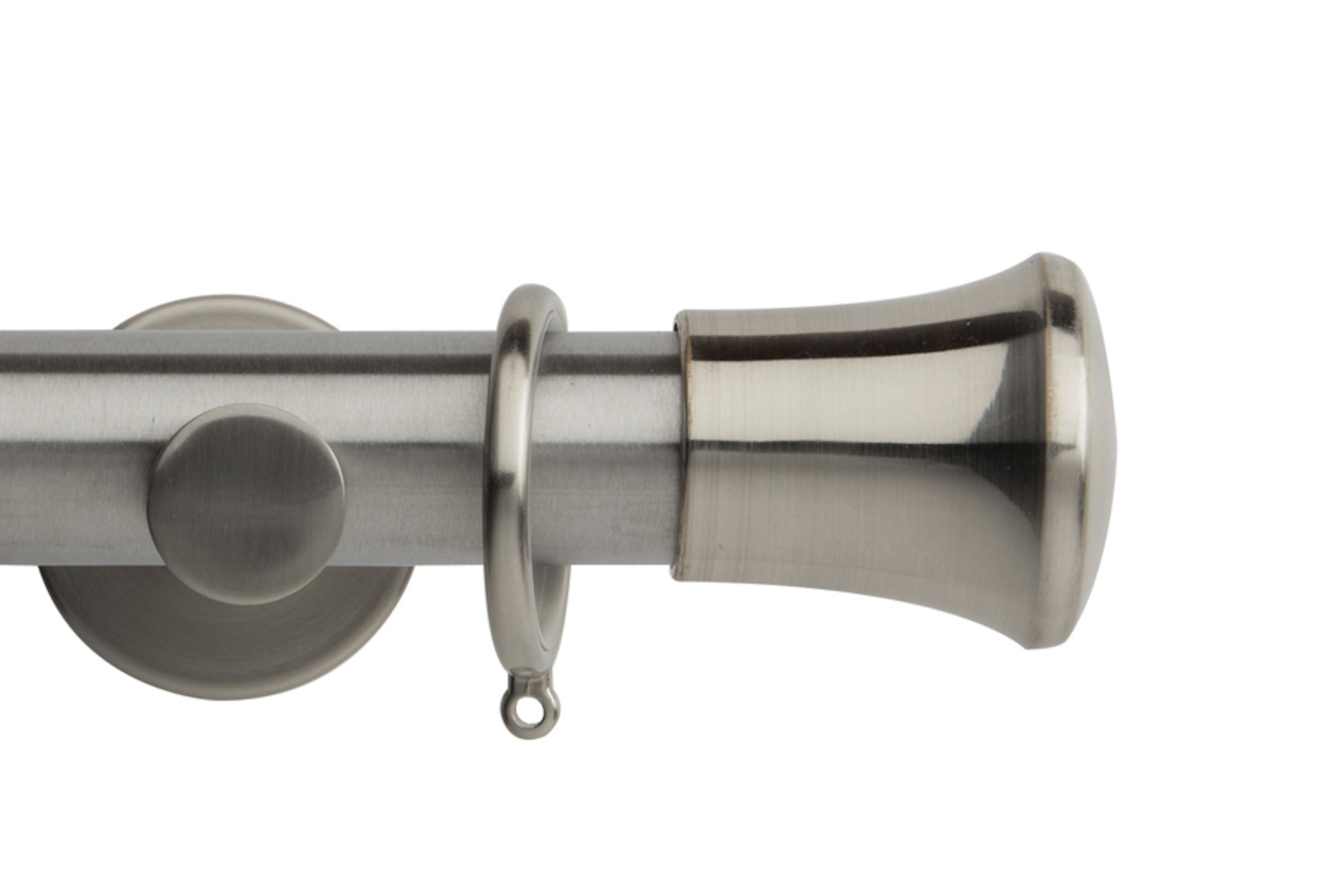 Hallis Neo Stainless Steel Effect Trumpet Curtain Pole Set