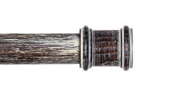 Byron & Byron Rustica Toulon Finial Curtain Pole Set in Smoked Oak