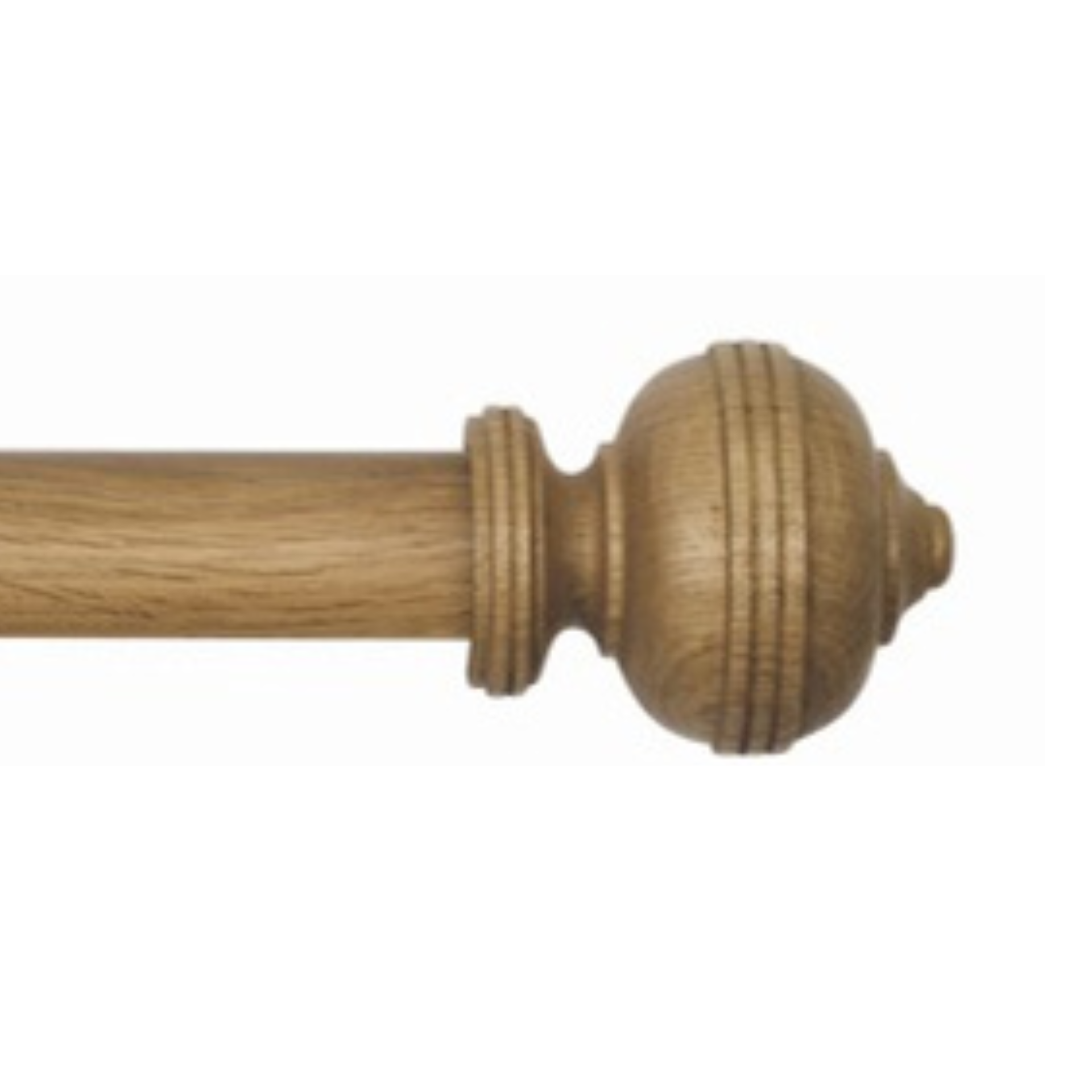 Byron & Byron Rustica Raphael Finial Curtain Pole Set in English Oak