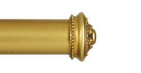 Byron & Byron Manor Bethnal Finial Curtain Pole Set in Burnished Gold