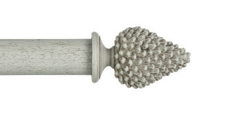 Byron &amp; Byron Manor Haggerston Finial Curtain Pole Set in Station Grey