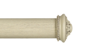 Byron &amp; Byron Manor Bethnal Finial Curtain Pole Set in Urban White